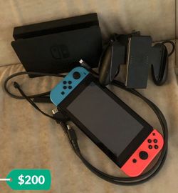 Nintendo switch with all accessories