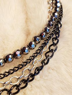 Black and silver Necklace