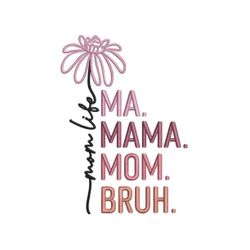 Mothers Day Embroidery Design Tshirt Hat Sweater 