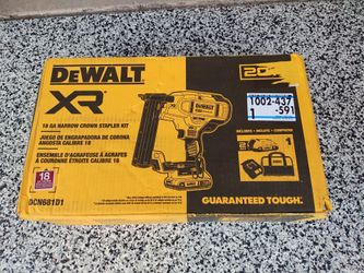DEWALT XR 20V 18GA Narrow Crown Stapler Kit