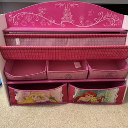Delta Children Deluxe Book & Toy Organizer, Disney Princess