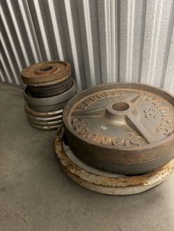 240 lbs of flour Olympic weights and 2 medicines balls 20/15lbs
