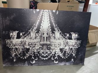 Canvas Chandelier painting