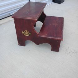 Antique Mahogany Bed Steps