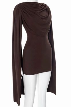 Brown western dress size L