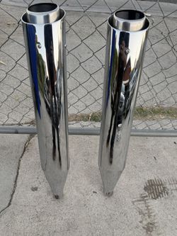 Vance &Hines Harley Exhaust  Muffler Fish Tails Roadking Softtail 