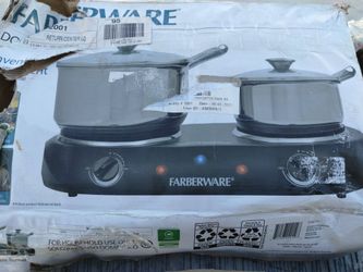 Farberware Royalty 1800 W Double Burner Black Electric Cooktop, 1 Each, assembled...