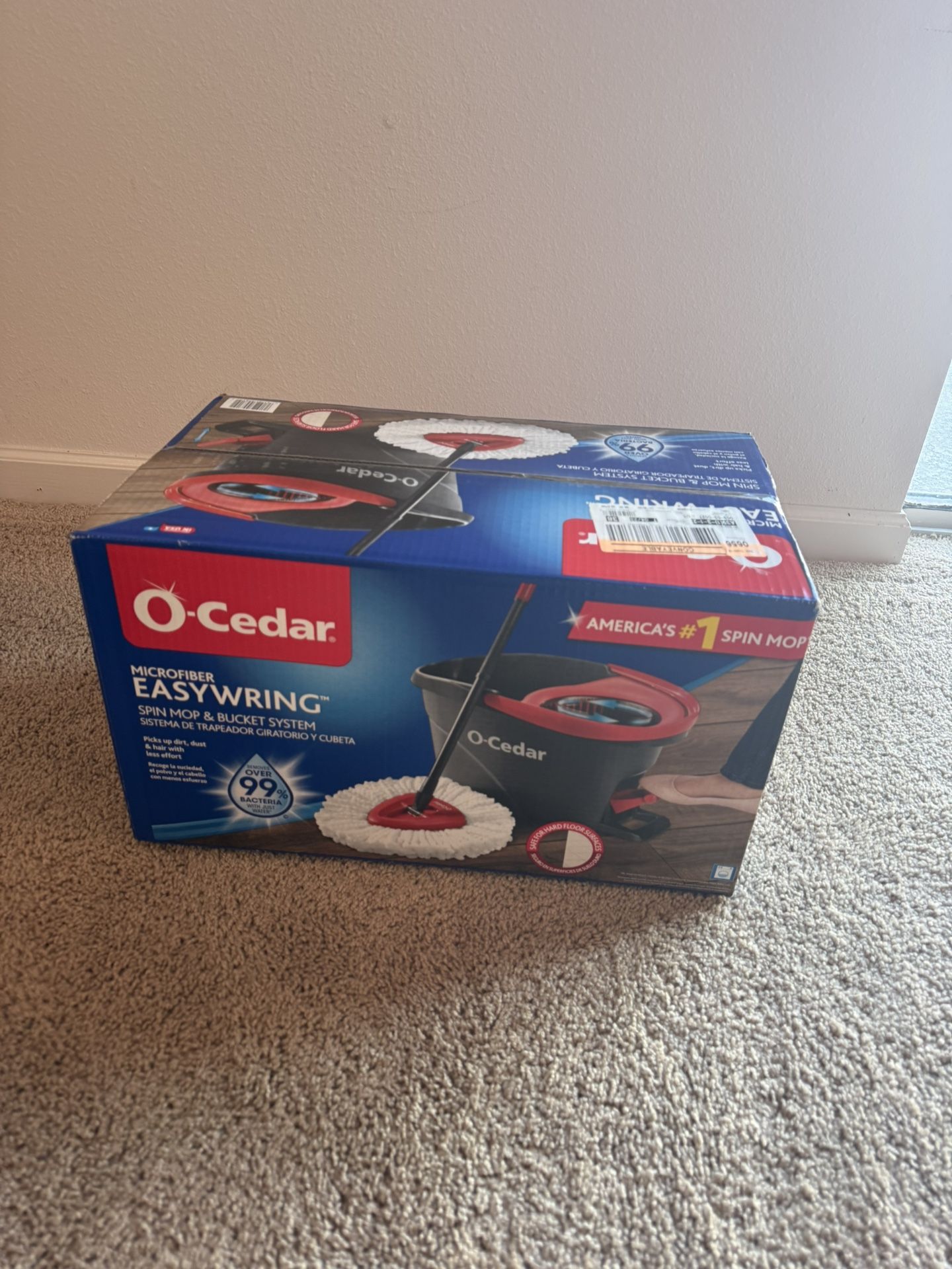 O-Cedar EasyWring Microfiber Spin Mop & Bucket Floor Cleaning System 