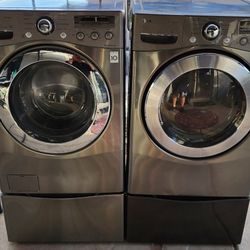 Set LG Directdrive Steam Washer And Dryer Electric Steam