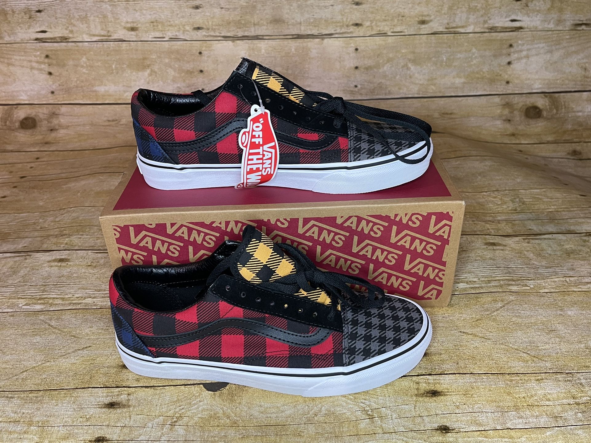 Vans Old Skool Buffalo Mix Men Women Plaid Shoes
