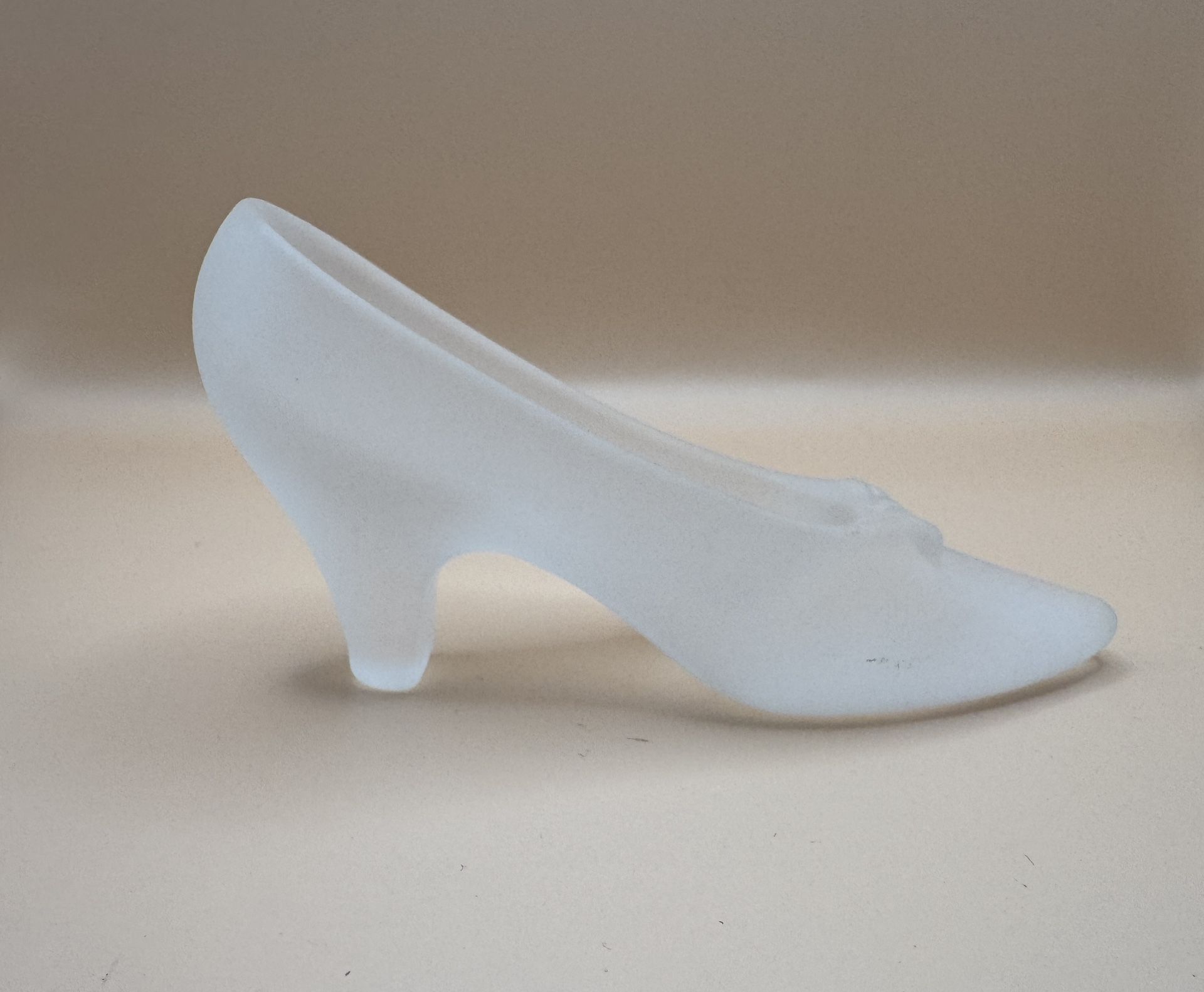 Frosted Heavy Glass Cinderella Slipper
