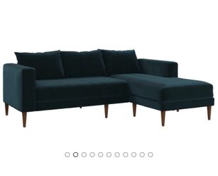 Velvet sectional