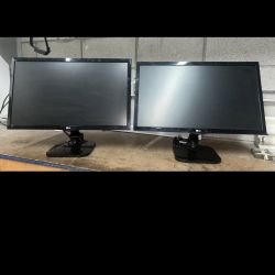 Dual (2) LG 24-Inch LED-lit Monitor 1920 x 1080
