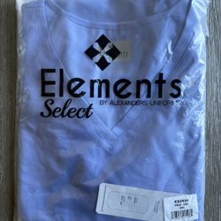 Elements V-Neck Women’s Jogger Scrubs Set 7 Pocket 4 Way Stretch Ceil Blue / 2XL