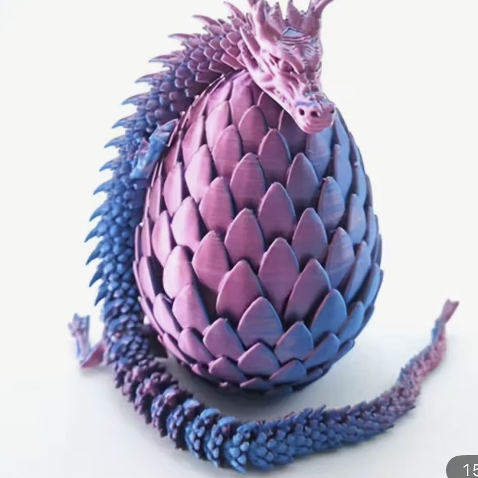 2pcs 3D Dragon, 3.35inch Scale Egg + 11.81inch Dragon, Giant Decorative Gift, Party Gift, Halloween, Chri