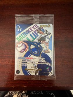 One Piece X dodgers luffy trading card 2025