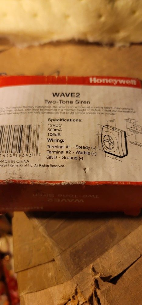 Honeywell wave 2 indoor siren.