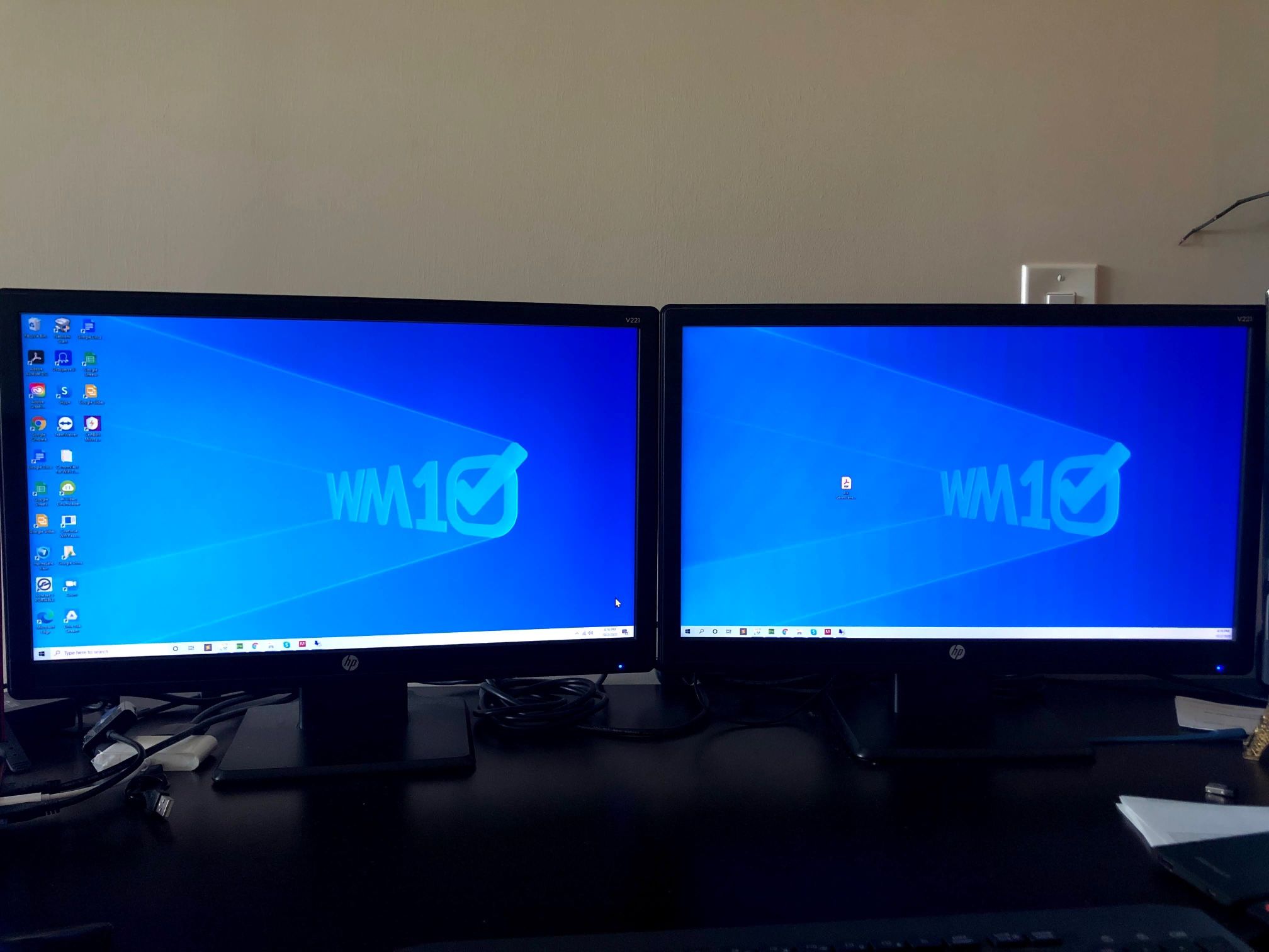 Dual Monitor HP 22" Widescreen HD 1920x1080