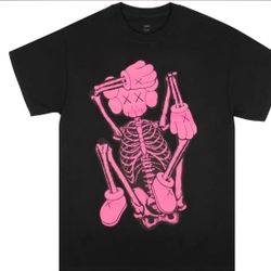 KAWS Skeleton New Fiction Shirt - Black - Size L  BRAND NEW