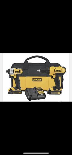 Dewalt Drill & impact + Batteries And Cradle