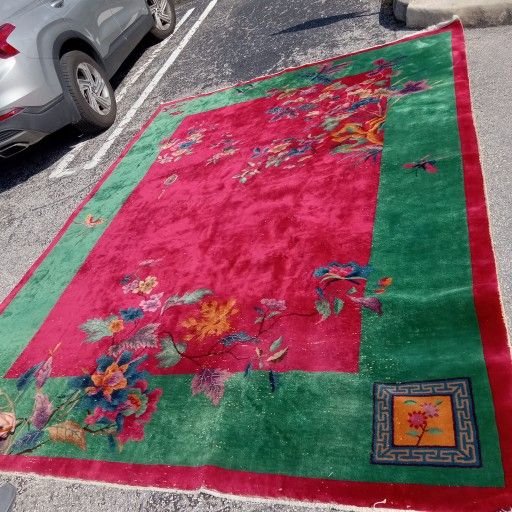 1920 Chinese Art Deco Rug Full Pile