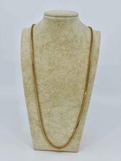 14K Yellow Gold 2.7mm Franco Box Chain Necklace  31” 15.7 Grams