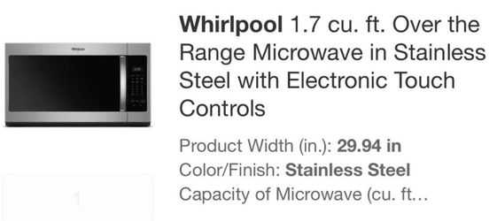Microwave  Whirlpool 
