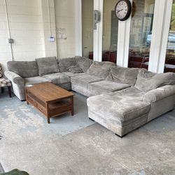 Large Grey Sectional Couch Sofa (in Store)