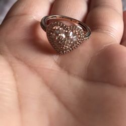 Rose Gold Heart Ring 14 K