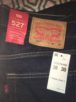 LEVI 527’s, size 30+30, dark blue