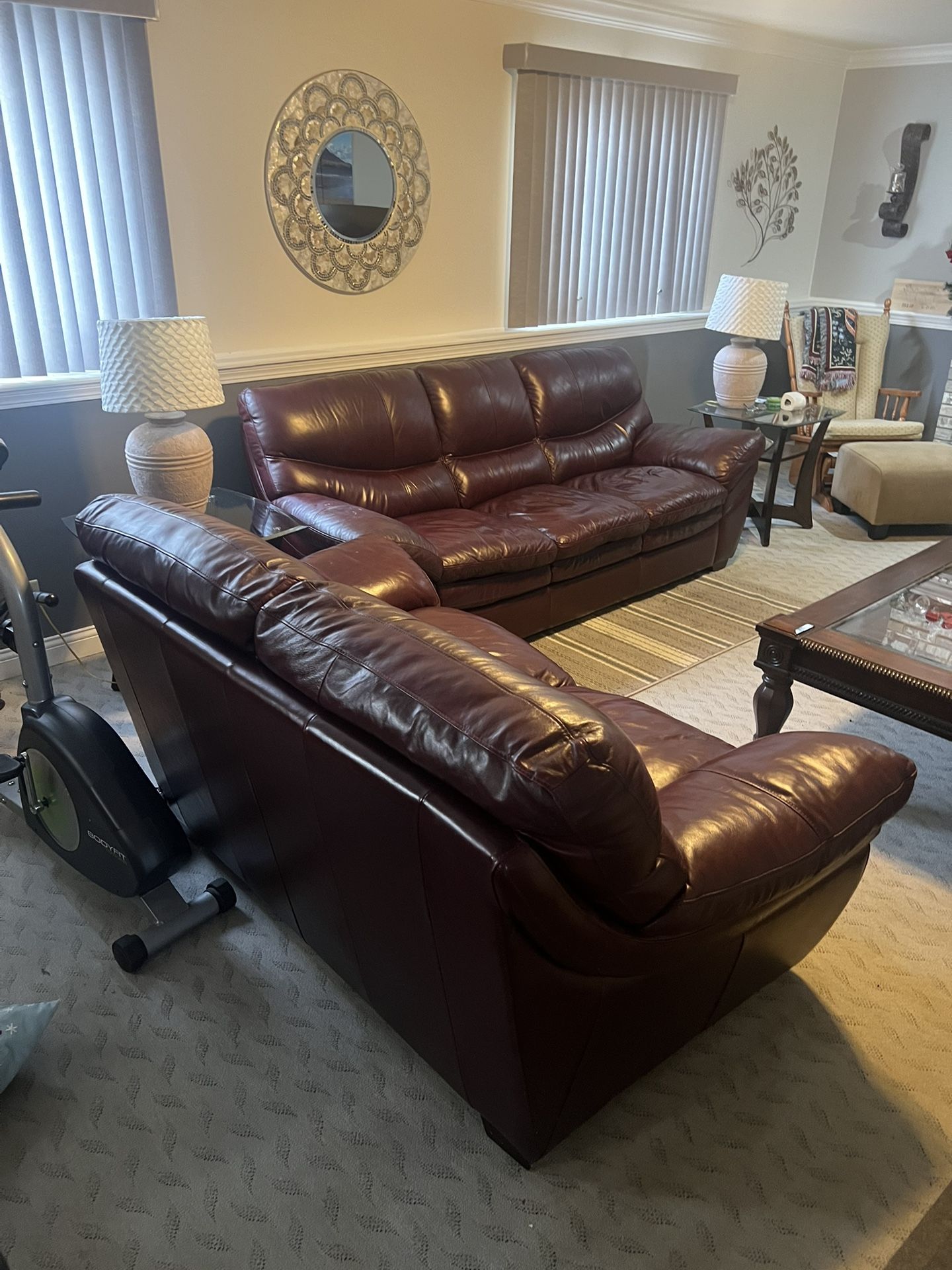 Leather couches