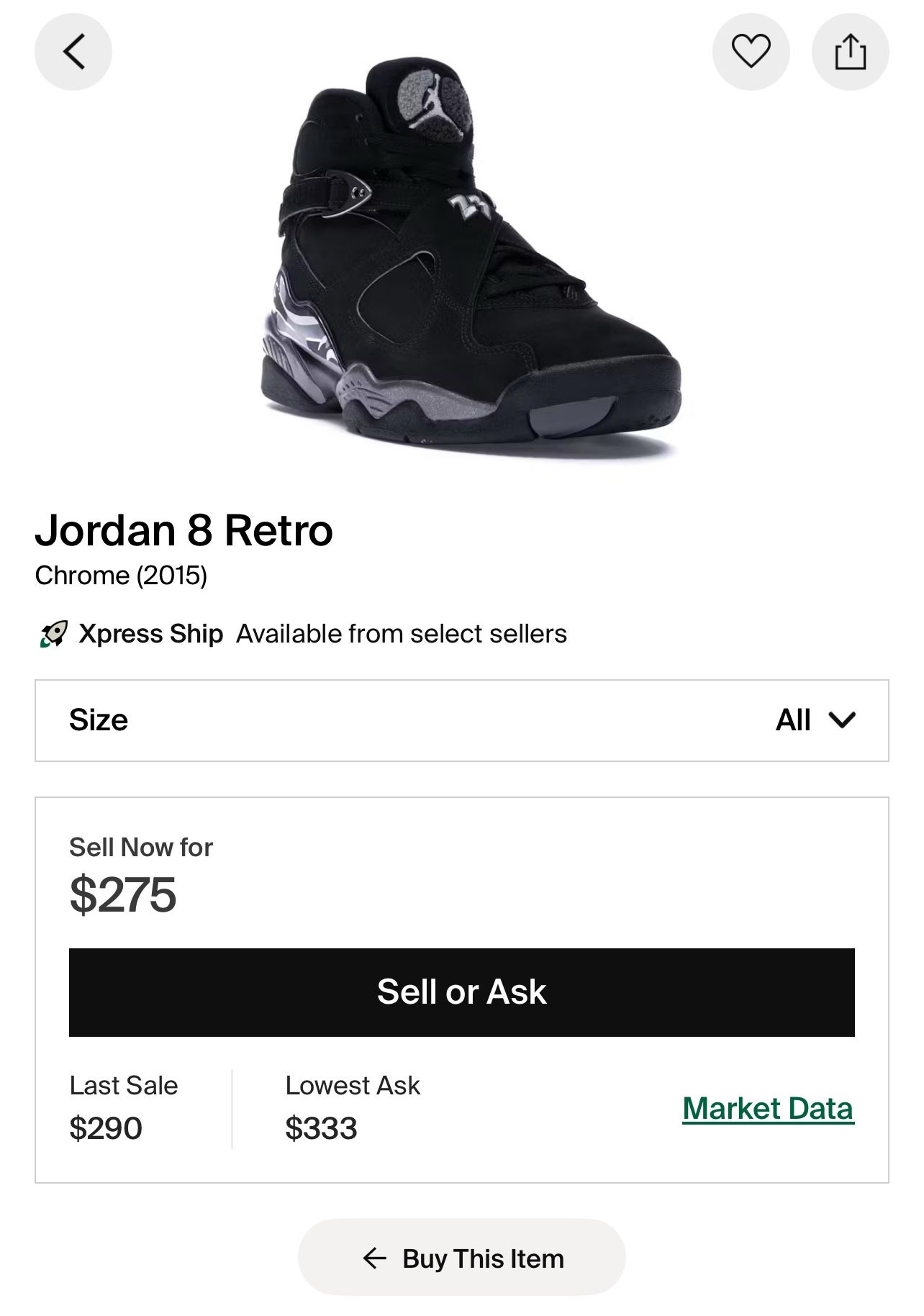 Jordan 8 Retro (Chrome)