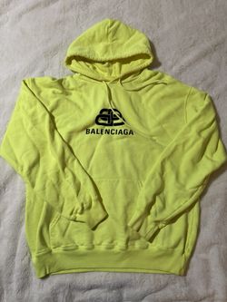 Balenciaga Neon Logo Print Hoodie 