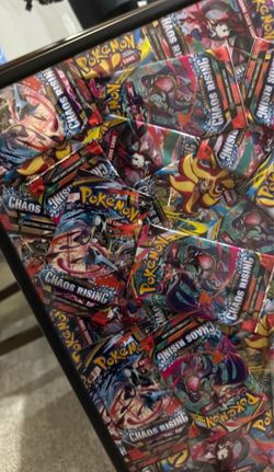 Handmade Pokémon Booster Pack Wall Art – Framed 24”x36”