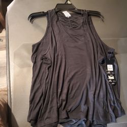 AVIA RIB TWIST BACK TANK black soot XL(16-18)