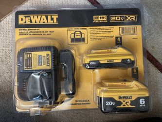 Dewalt DCB246CK starter kit 4Ah 6Ah batteries Charger Bag 