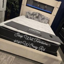 ✨️ Queen, King Light Up Fireplace bed frames 👉 Furniture Sectionals, Bedrooms, Dining Avail