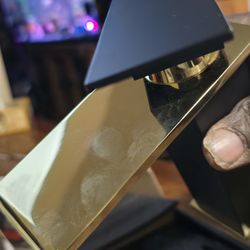 Barlon Flow Wave faucet Water Fall Faucet Bathroom Sink Matt Black & Gold # 268