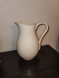 Ceramic Pitcher, Light Yellow