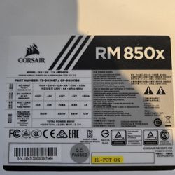 Corsair White Series RM850x — 850 Watt 80 PLUS® Gold Certified Fully Modular PSU