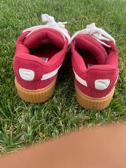 Puma Creeper Sneakers Red Corduroy Gum Sole