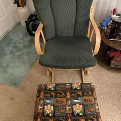 Glider Rocker And Glider Ottoman
