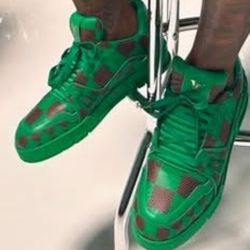 Louis Vuitton Low Top Sneakers Grn G2D40