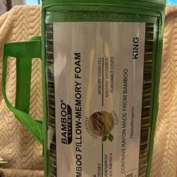 Bamboo Living Memory Foam Hypoallergenic Pillow, KING SIZE