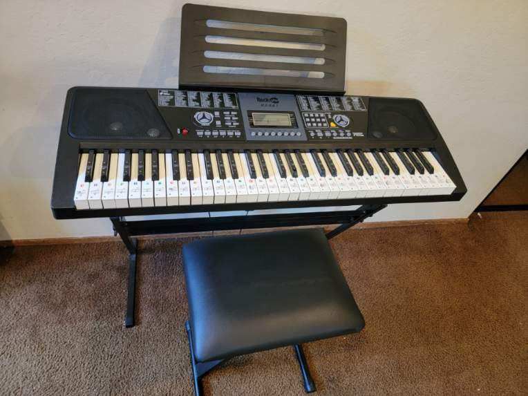 ROCKJAM 61 Keyboard Piano Set With Stand And Bench 