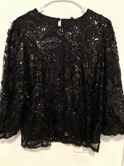 Brand New Black Sequins Shirt 