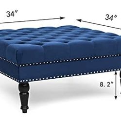 Velvet Ottoman 
