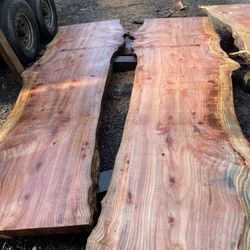 Beautiful huge live edge slabs. Bookmatched set for dining table