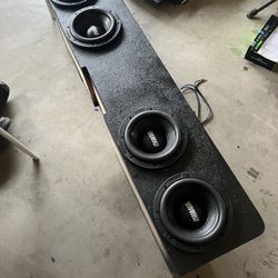 Car Audio- 2020 To 2025 Chevy GMC Custom Box 4-8 In Subwoofer With 4 Sundown Audio X8 V.4 1000 Watt Rms Subs New!