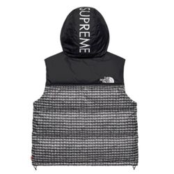 Supreme x Tnf studded nuptse Vest jacket black